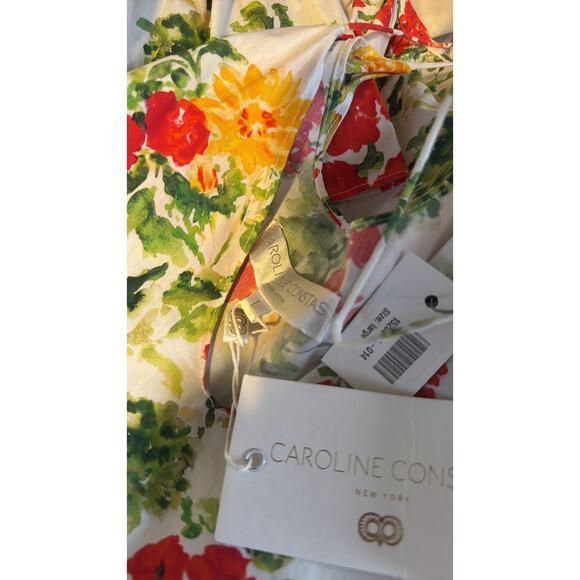 Caroline Constas Laurel ruffled floral print cotton blend poplin mini dress - Picture 9 of 11